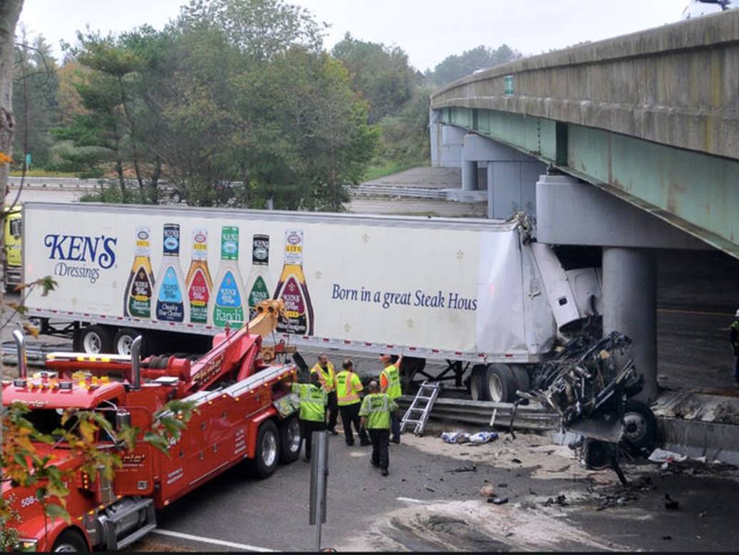 Salad Dressing Truck Crash Coats I-495 In Ken's